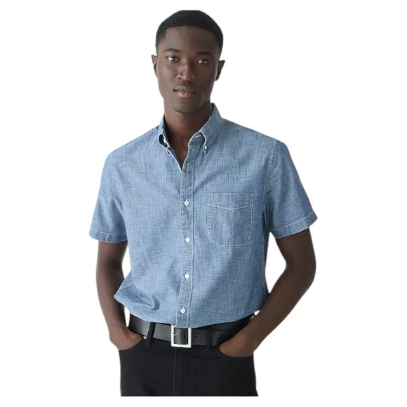 J. Crew Blue Casual Button Down Shirt for Effortless Style - Picture 2 of 4